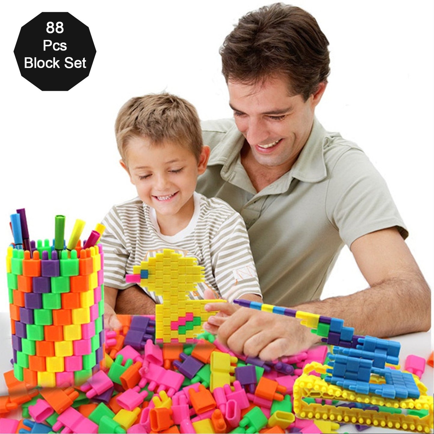 Kids Construction Toy Blocks – House Set