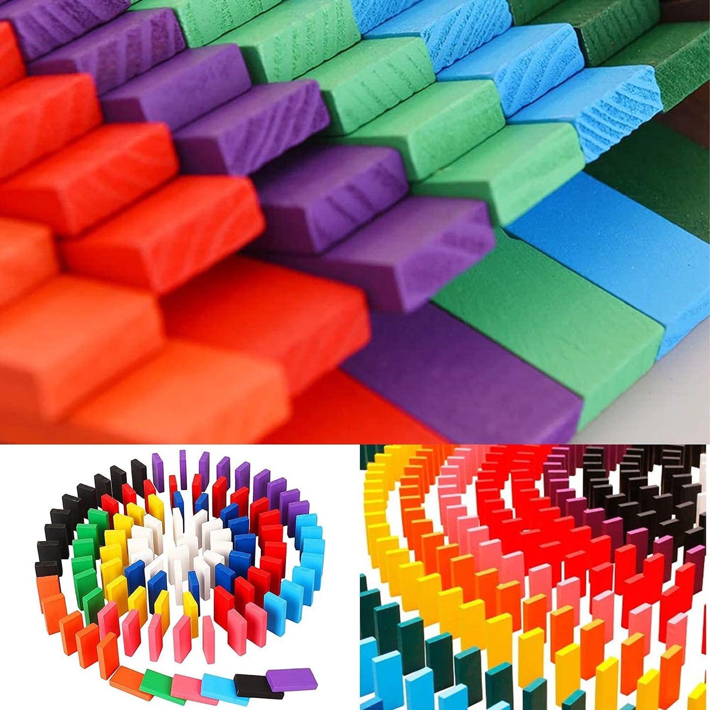 Multicolor Wooden Dominoes Blocks – 120 Pieces