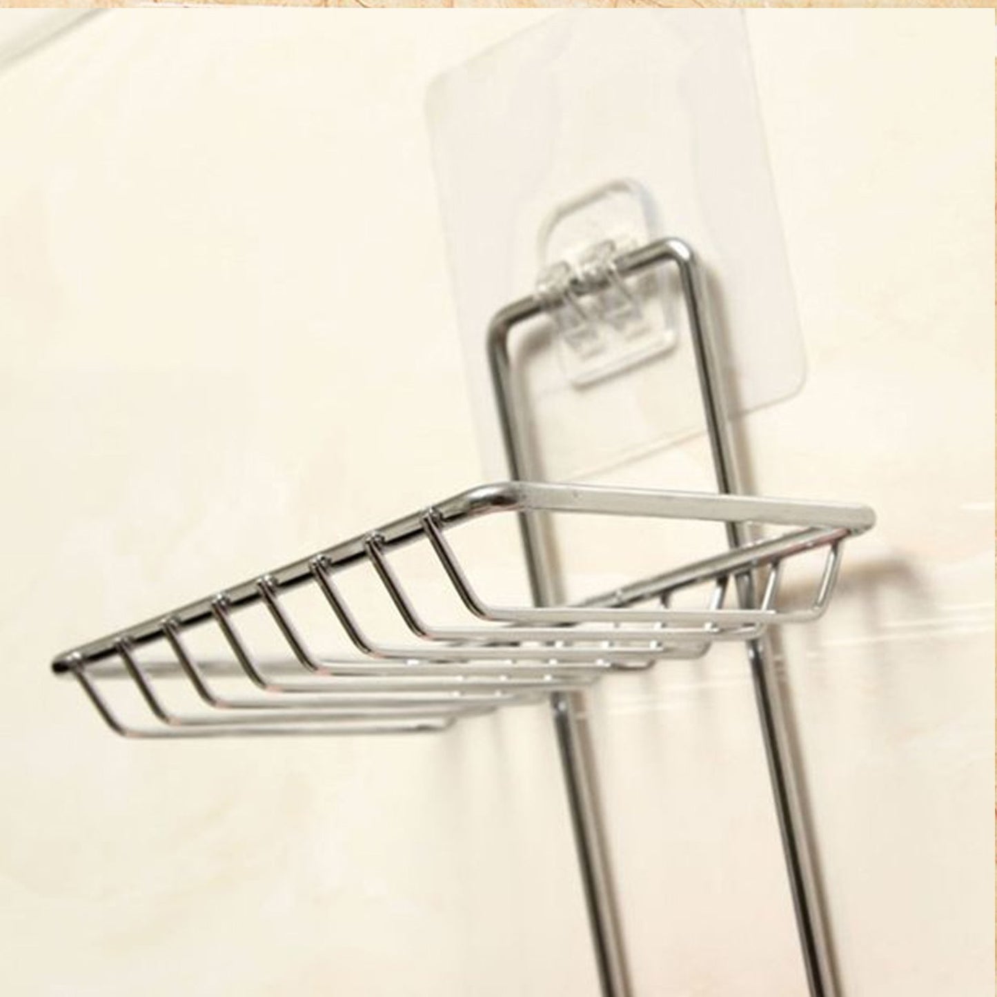 1763 Kitchen Bathroom Soaps Storage Rack With 2 Hook For Home