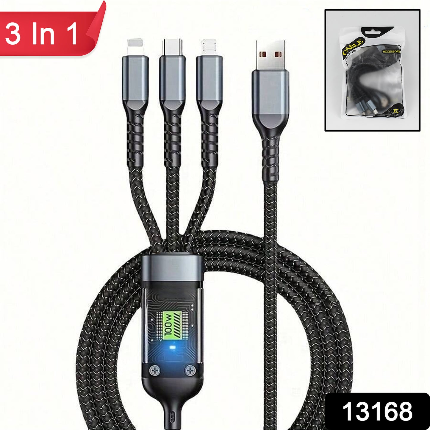 Super Fast 3-in-1 Charger Cable (100W)