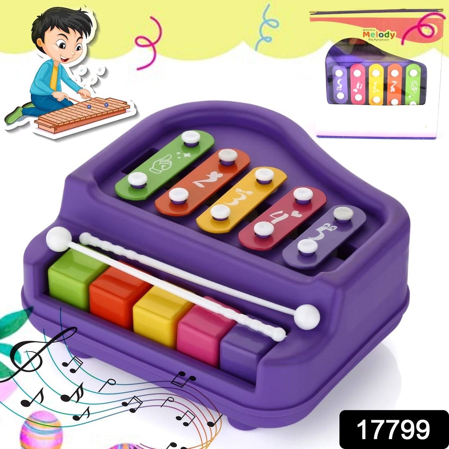 Educational 2-in-1 Musical Toy for Babies & Toddlers