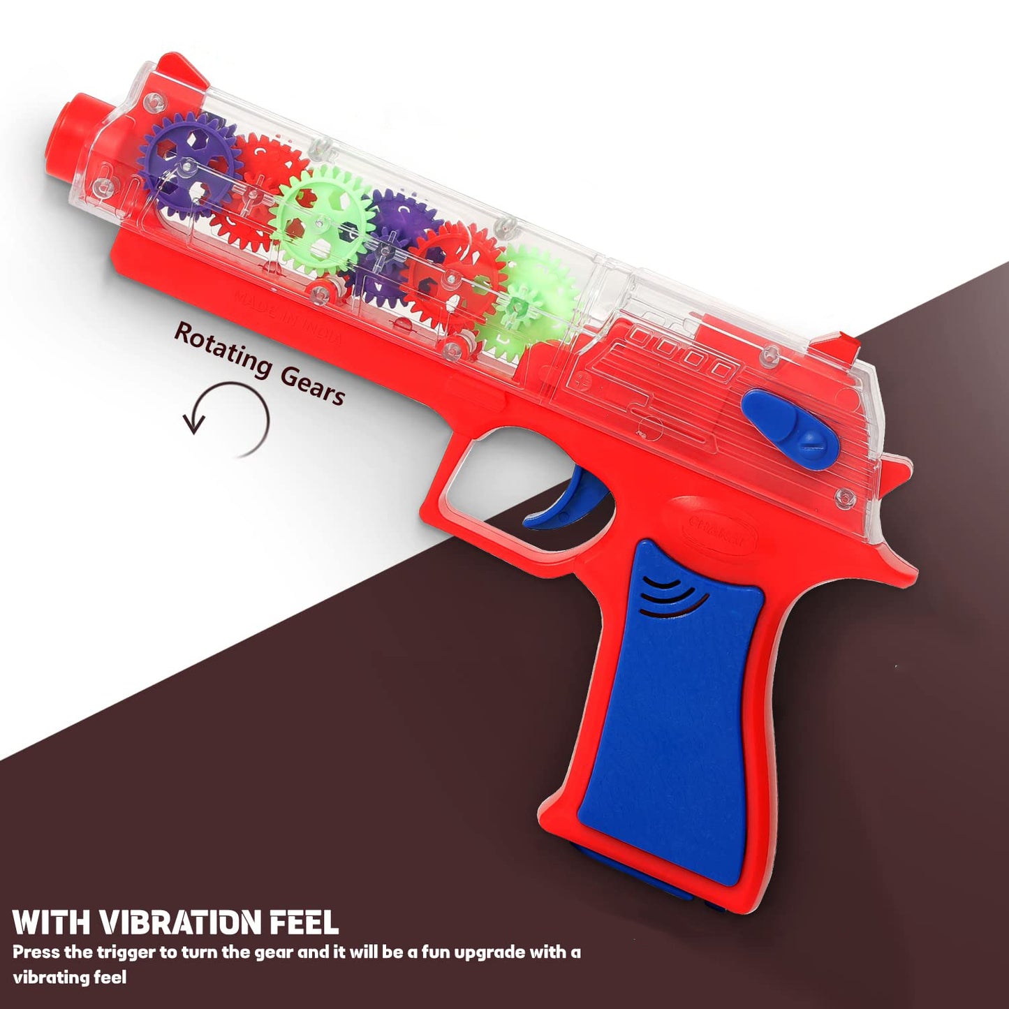 Electric Laser Toy Gun with Rotating Gear