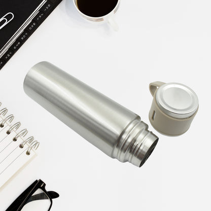 Portable Flask Gift Set with 3 Steel Cups