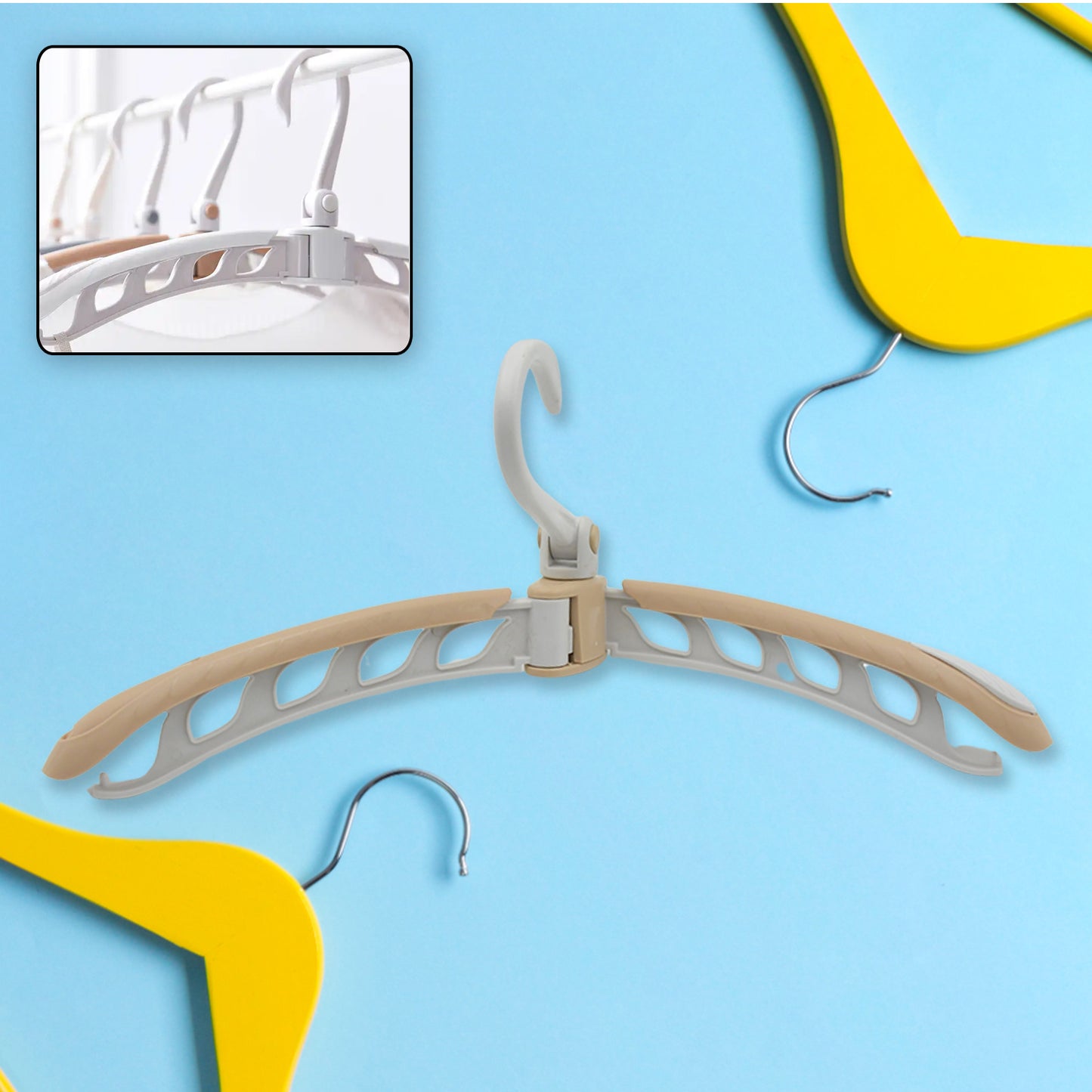 Foldable 360° Clothes Hanger for Drying & Travel