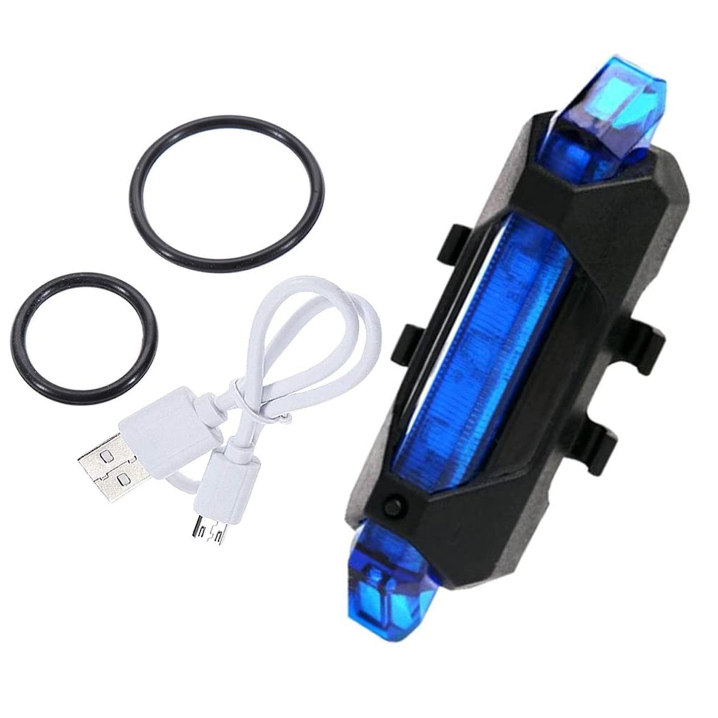 Blue Rechargeable LED Bicycle Light - Waterproof