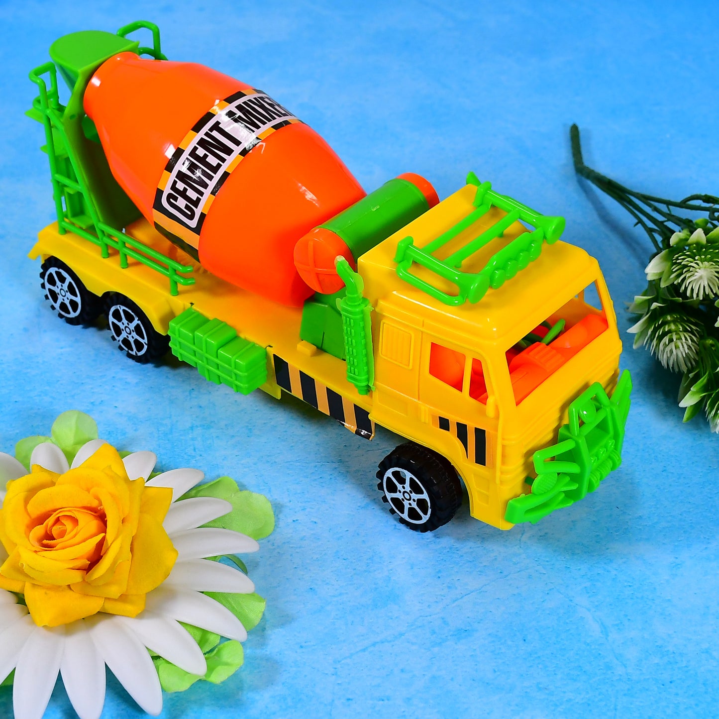 Pushback Cement Mixer Truck Toy for Children