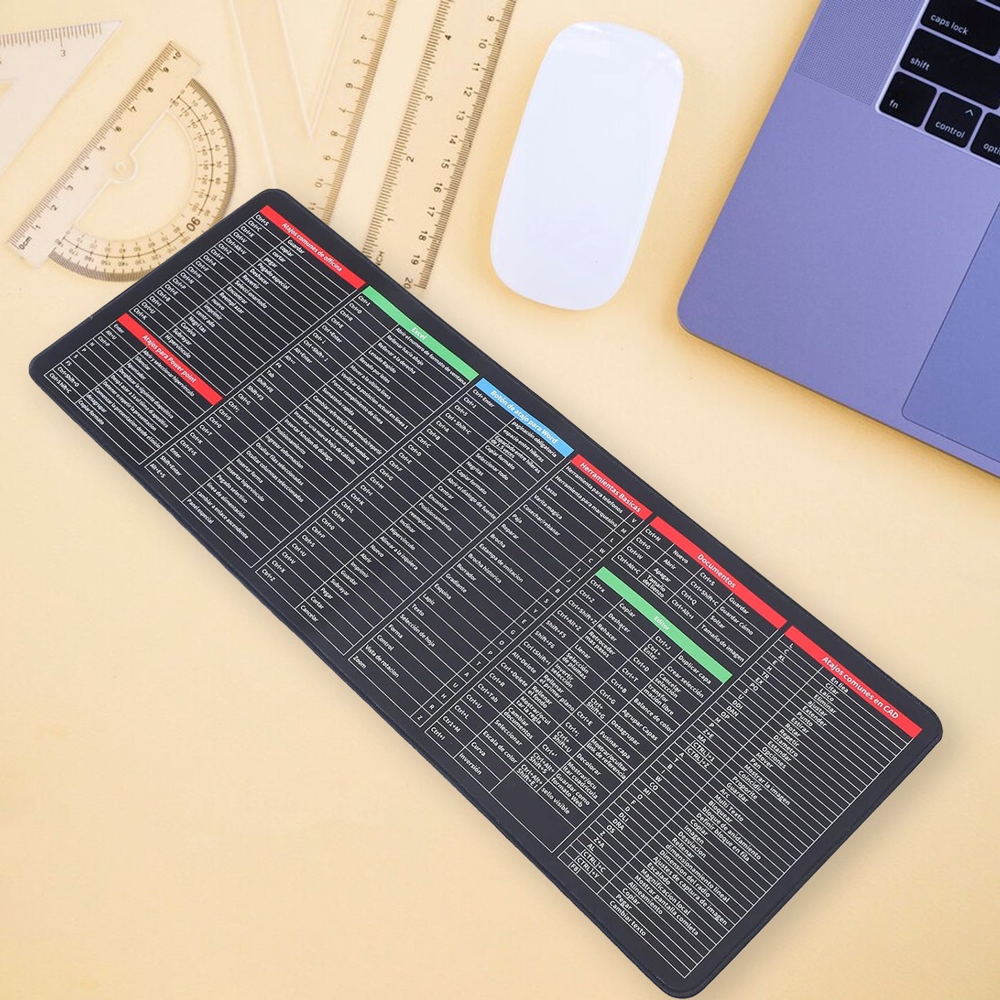 Oversized Shortcut Keyboard Mouse Pad (80x30 cm)